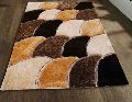 Multicolor Polyester and Micro Geometric Maanvi polyester micro shaggy rugs