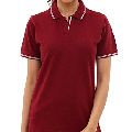 Premium Quality Women's Polo Neck Cotton T-Shirts with tipping