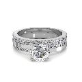 Diamond Round IJ 18k white gold revrie ring