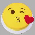 Face Blowing A kiss Emoji Cake