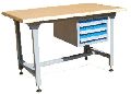 Work Bench with Partial Cabinet