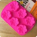 6 Cavity Flower Shape Soap Candle Muffin Pudding Jelly Cake Silicone Mould