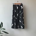 Black A Line Skirt printed