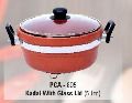 5 Ltr Terracotta Round Kadai With Glass Lid