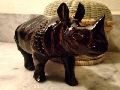 Handmade Rhino Statue