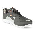 HRV SPORTS Men's Grey &amp; Orange Running Shoes