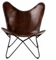 Rajtai Antique Leather Butterfly Chair for Cafe / Restaurant