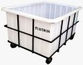 Plastic Material Handling Container with MS Trolley