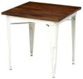 4 Seater Dining Height Metal and Wooden Table