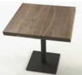 Casting Square Iron Base Wooden Top Dining Table