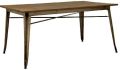 Industrial Dining Table with Wooden Top