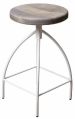 Wooden Top Bar Stool with Iron Legs