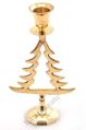 Golden Plain Polished pure brass christmas tree shaped candle holder