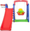 Plastic Multicolor basketball game swing slide