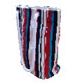 12 Oz Natural Canvas Multicolor Striped Print Tote Bag