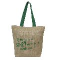 Non Laminated Jute Tote Bag With Inside Poly Lining