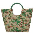 PP Laminated Jute Beach Bag With Round Rope Handle