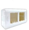 Rectengular Square White plastic switch box