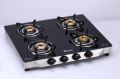 Quba Stainless Steel Glass Top Gas Stove