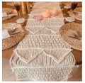 Natural/customized Color macrame table runner