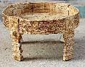 Indian Handmade Antique Wooden Chakki Table