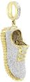 1.13 Ct. White Diamond Shoe Pendant For Men's In 14k Yellow Gold