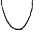 16 Inch. Natural Round Black Faceted Diamond Beads For Jewellery