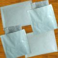 White Plain tea bag outer envelope paper