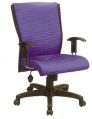 Metal Plastic Rectangular Plain Polished mac blue high back office chair