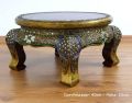Polished 15-20 Kg Natural Wooden Round Golden Dotted Wooden Centre Table