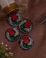 Stone Work Rose Embroidered Patch