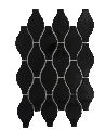 Lantern Glossy Black Mosaic Tiles