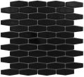 Stretch Hexagon Glossy Black Mosaic Tiles