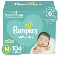 Pampers Baby Dry Disposable Diapers Size Newborn,1,2,3,4,5,6 (Choose Size&amp;amp;Count)