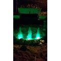 Polished Stainless Steel Round Light Green jet lighting fountain