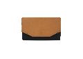 Black / Tan Leather Women Wallet