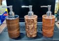 Glitter wooden foil liquid soap dispenser