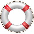 Cleghorn Polyethylene  Polyurethane White & Red Circular 2.5-4 Kg Life Buoy Ring