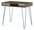 TOFARCH Stylish Study Table or Office Table Budapest (Wooden Free Standing Brown and Blue Table)