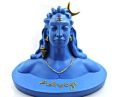 Handikart Blue Shaded Adiyogi Shiva Showpiece for Table, Car Dashboard Mahadev Murti Idol
