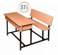 Metal Wood Rectangular Available in Different Color Polished Sheetla Techno Industries School Bench