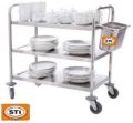Stainless Steel Serving Trolley