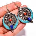 Beautiful Antique Tibetan Drop Earrings