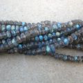 Blue Round fire play labradorite gemstone beads