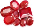 Gemstone Red Polished As Shown In Picture Mix faceted ruby precious stone