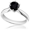 Moissanite Diamond Ring, Black Colour ,