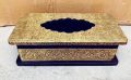 Brass Plated Wooden Tissue Box