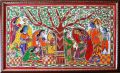 Wood Multi Color Polished madhubani paintings