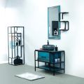 Stainless Steel Rectangular Black Blue Plain Polished Radon bathroom vanity