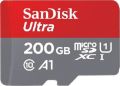 Red & Grey sandisk 200 gb memory card